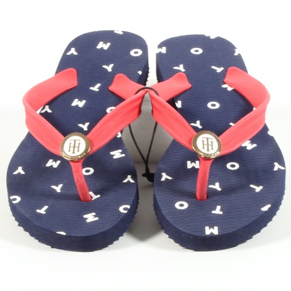 Tommy Hilfiger Rose Flip Flops Thong Sandals NEW - Picture 2 of 7